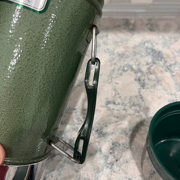 Vintage Aladdin Stanley A-1350B Thermos 24 oz Wide Mouth Green Vacuum Bottle - Picture 6 of 7